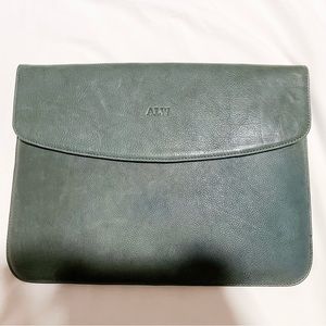 Aloe Green Leather 13” Laptop Sleeve